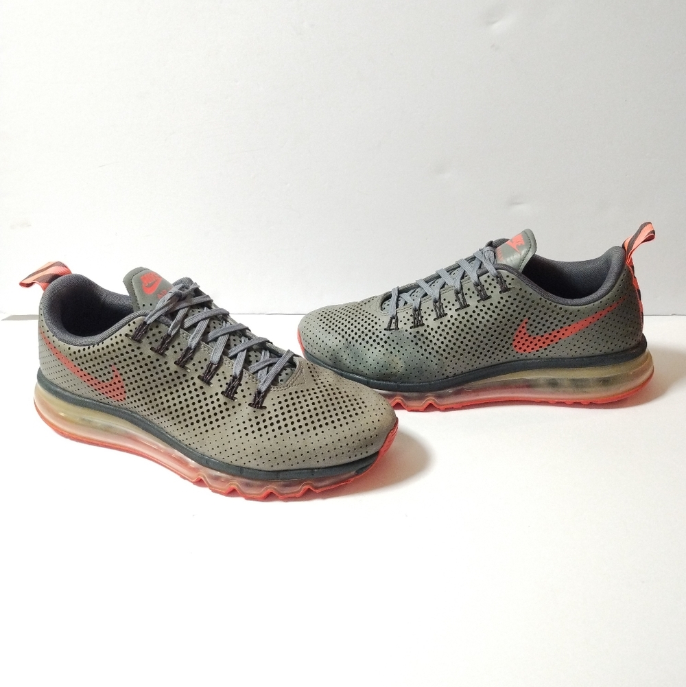 NIKE Men's Air Max Motion Cool Grey/Laser Crimson Athletic Shoes 10